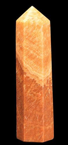 Polished, Orange Calcite Obelisk - Madagascar #55043